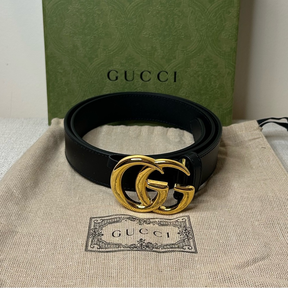 NWOT Black Gucci Marmont Belt